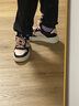乔丹女鞋板鞋皮面小白鞋厚底增高革面休闲鞋女款运动鞋 实拍图