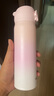 膳魔师（THERMOS）保温杯大容量水杯儿童男女士杯子情侣不锈钢生日礼物定制刻字JNL 316L不锈钢-初桃粉 500ml 实拍图