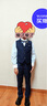 罗蒙儿童西装男童礼服花童马甲套装主持人婚礼钢琴毕业表演 黑色  130 实拍图