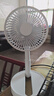 Hulker 大扇面桌面小风扇USB可充电台式办公室学生宿舍床头大风力便携电风扇 升级七叶羽静音风扇 【折叠款】不带电池/带定时功能 实拍图