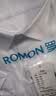 罗蒙（ROMON）纯色商务职业正装男士白衬衫工装男装短袖衬衣男CS72藏青色XL 实拍图