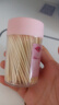 竹居乐一次性竹牙签筒便携牙签盒带盖 创意厨房客厅剔牙纳神器 1瓶装原竹(约400支)颜色随机 实拍图