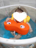 贝恩拉儿童游泳圈0-3岁 婴儿免充气防侧翻泳圈宝宝洗澡玩具装备水上用品 甲壳虫橙色【3个月-3岁】 实拍图