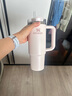 STANLEY巨无霸吸管杯水杯保温杯大容量不锈钢杯子车载办公887ML-晶粉色 实拍图