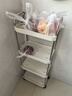 卓博置物架带轮可移动零食架书架客厅储物架厨房收纳架SJ12白色四层 实拍图