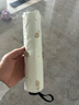 天堂伞遮阳伞太阳伞黑胶防晒伞防紫外线三折便携晴雨两用伞女 菠萝 甘酪白 实拍图