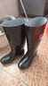 回力男士中高筒雨鞋雨靴胶鞋套鞋防水鞋 8868黑色高筒 41 实拍图