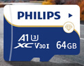 飞利浦（PHILIPS）64GB TF(MicroSD) 内存卡 A1 4K V30 U3 高速耐用行车记录仪 相机监控存储卡 读速130MB/s 实拍图