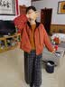 啄木鸟妈妈装外套2026韩版大码遮肉减龄连帽复古时尚女士休闲外套春秋款 卡其色 L 105-120斤 实拍图