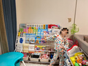 汤能优品移动书架绘本架铁艺置物架书本玩具架简易落地书柜卧室收纳架子 【大容量】120CM-5层书架+4白盒 实拍图
