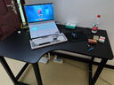 秀匠林转角电脑桌学生家用书桌双人书架一体组合桌卧室拐角L型电竞桌子 黑色左转角 120x80x74cm（特价款） 实拍图