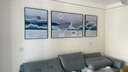 诗六艺家饰客厅装饰画北欧现代简约沙发背景墙挂画三联画大气轻奢壁画晶瓷画 灵韵福鹿（铝合金外框） 镶钻画左右60*80+中间120*80亮面 实拍图