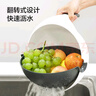 京东京造 洗菜盆 【双层过滤】沥水篮洗水果洗菜篮子厨房加厚2件套 实拍图