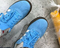 adidas T头鞋 VL COURT复古板鞋德训鞋男女阿迪达斯轻运动   蓝色/亮白/树脂黄(推荐女生选小半码)   35.5 实拍图