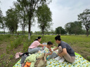 格术野餐垫 露营垫 加厚防潮垫户外地垫可折叠便携坐垫草地垫子中号绿 实拍图