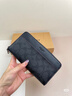 蔻驰（COACH）【新年礼物】奥莱男士经典老花风琴褶钱包长款黑色质感高级感 碳灰色/黑色 实拍图