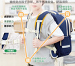 派格威新款云朵书包小学生男女孩一二三到六年级儿童背包轻便减负双肩包 宝蓝色+(送护腰带) 小号（适合1-3年级） 实拍图