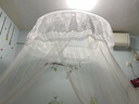 雅鹿圆顶式落地家用蚊帐2025新款卧室免安装蚊帐吊顶挂钩天花板宫廷风 圆顶吊床-白色【全包围防蚊】 150*200cm蚊帐-适合1.5m床 实拍图