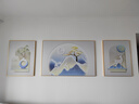 猫九酱奶油风客厅装饰画福鹿三联画高级感壁画大气沙发背景墙挂画 实拍图