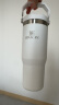 STANLEY拎拎杯吸管杯水杯保温杯大容量办公车载不锈钢杯子887ML-霜白 实拍图