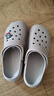 洁丽雅手术室专用洞洞鞋男士夏季外穿防滑EVA防臭沙滩凉鞋包头医用拖鞋 岩石灰 【潮流印花款】 44-45 【标准码】 实拍图