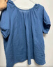 无印良品（MUJI） 女式 强捻短袖罩衫女装衬衫衬衣内搭夏季款纯棉全棉上衣BC2J8C4S 蓝色 M 160/84A 实拍图