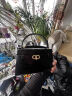 CHARLES&KEITH鳄鱼纹凯莉包手提斜挎婚包包女包生日礼物CK2-50270880-1 Black黑色 S 实拍图