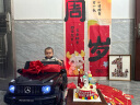 福儿宝奔驰授权大G儿童电动车玩具车可坐人四轮带遥控越野小孩宝宝送礼 四驱黑+减震器+后备箱+皮座+软胎 实拍图