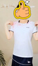 川崎（KAWASAKI）羽毛球服女神运动套装女夏季短袖T恤运动裙两件套运动服速干衣 繁花似锦套装 霜白色+深鸢尾蓝 XL 实拍图