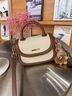 viney牛皮包包女包斜挎包手提小包马鞍包生日礼物送女友老婆 【米白拼咖】高级感实用单肩包 小众轻奢品牌百搭洋气腋下包 实拍图