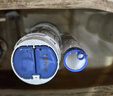 海立通用马桶水箱配件排水阀老式连体抽水下出水阀坐便器冲水阀SJ26蓝 实拍图