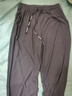 松山棉店女士舒适休闲裤夏季薄荷罗纹凉感防蚊冰丝宽松显瘦阔腿裤 收口-葡萄紫 M (160) 实拍图