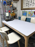 MeetHello实木岩板餐桌椅组合家用小户型现代简约长方形实木吃饭桌子奶油风 长160*宽80+4椅 实拍图