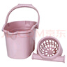 科力邦（Kelibang） 拖把桶 塑料拖把桶带提手 免手洗甩干脱水拖布 懒人墩布清洁吸水地拖 粉色 KB1215 实拍图