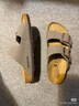 BIRKENSTOCK勃肯德国进口男女款经典舒适软木Arizona双扣拖鞋 男款灰色 42 实拍图