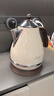 德龙（Delonghi）电热水壶 家用复古304不锈钢烧水电水壶 防干烧大功率1.7L煮水壶 KBO2001.VBG 奶油白 实拍图