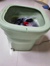 扬子官方可折叠洗衣机便携式大容量洗脱一体非全自动小型洗袜子神器内衣裤专用迷你婴儿学生宿舍差旅行 果绿/260w强力芯【大容量+臭氧杀菌+脱水篮】 实拍图