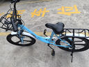 凤凰（Phoenix）儿童自行车凤凰儿童自行车10岁以上女童自行车6-10岁小学生自行车 顶配蓝丨一体轮+后座+减震+礼包 22寸【适合140-165cm】 实拍图