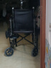鱼跃(yuwell)护理型轮椅车H059B老人半躺型带坐便器椅餐板钢管可折叠 实拍图