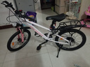 凤凰山地自行车男女变速山地车碟刹青少年儿童自行车学生单车 星际 粉白【变速】后座+LED灯+辐条轮 20寸【适合125-160cm】 实拍图