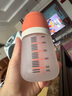小雅象防胀气奶瓶新生儿玻璃奶瓶6个月以上宝宝奶瓶 240ml (L号）巴比橘 实拍图