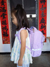 醇龙（CHUNLONG）儿童书包小学生女孩三到六年级一二减负男孩防水双肩背包轻便 小号紫色HC368 实拍图