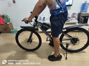 EG7山地自行车成人学生变速越野单车双减震赛车26寸青少年男女 辐条【加厚防滑轮-更安全】黑白 24寸21速【适合：145-165CM】 实拍图