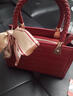 栢启歆手提包女包斜挎包托特包红色婚包时尚百搭新娘包单肩斜挎包 红色格纹手提包 实拍图