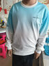 NASA MARVEL卫衣男春秋T恤圆领上衣美式运动潮流渐变宽松打底衫 白兰 XL 实拍图