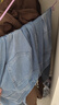 每时夏季薄款天丝牛仔裤女阔腿裤休闲显瘦直筒裤子8006蓝5XL 实拍图