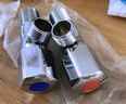 九牧角阀铜加厚三角阀冷热八字阀马桶热水器角阀止水阀门开关厨卫配件 2只装【1冷1热】 实拍图