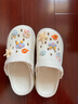 名创优品（MINISO）洞洞鞋女款2025新款eva防滑防臭沙滩鞋增高凉拖鞋女夏季外穿 白色+海洋星星(10个)滴塑 38-39 实拍图