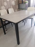科格美岩板餐桌长方形桌现代简约加厚岩板桌子餐厅家用小户型饭桌椅组合 亮光白【12mm岩板】 120cm *宽60cm【单桌】 实拍图