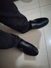 蜻蜓牌【100%全牛皮】男士皮鞋商务休闲真皮防滑软底软面中老年爸爸鞋真皮透气套脚舒适耐磨真皮百搭鞋子 黑色 41 实拍图